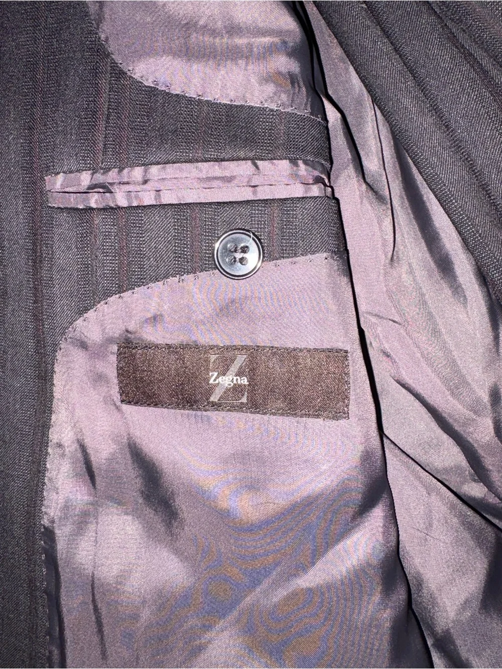 Z Zegna Dark Gray 2-pc Slim fit Men's Suit 40R, 31x28